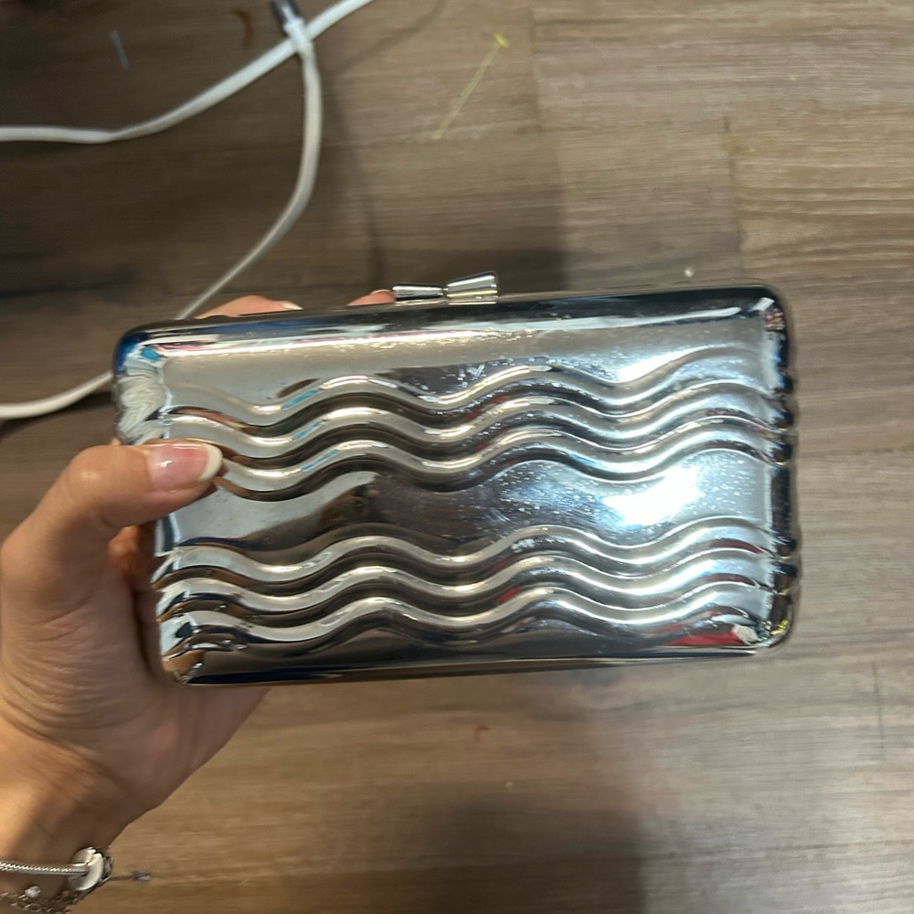 Vintage 1980s ADG Sliver Shoulder Purse